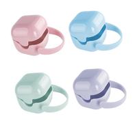 Hemobllo 4 pezzi Porta Ciuccio Portatile in Plastica con Maniglia Contenitore Pulito e Sicuro per Ciucci da Viaggio Facile da Pulire per Ragazzo Ragazza