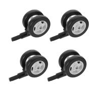 Hemobllo 4 Pezzi Ruote Silenziose in Plastica per Girello, Ricambi Compatibili Passeggino e Deambulatore, Ruote Girevoli Staccabili per Uso Interno ed Esterno