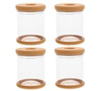Hemobllo 4 Pezzi Vaso Idroponico Trasparente Effetto Vetro in PET | Piante Idroponiche e Mini Pesci, Coltivazione senza Terra, Resistente All'usura, per Casa