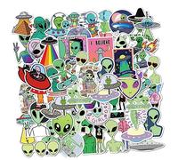 Hemobllo 4 Set Da 100 Pezzi Di Adesivi Alieni Creativi Autoadesivi Per Paraurti Di Valigie E Laptop