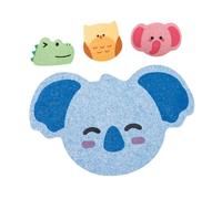 Hemobllo 4 Spugne da Bagno Morbide Forma Animali per Ragazzi e Ragazze Spugne in Polpa Legno Assorbenti e Riutilizzabili per Doccia e Bagno Divertente