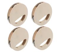 Hemobllo 4 Wooden DIY Kit Unpainted Organic Wood Drum For Sensory Development Montessori Craft Painting For Early Cognitive Growth