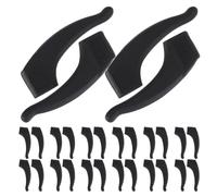 Hemobllo 40 Paia Grip per Occhiali in Silicone Antiscivolo Nero, Compatibile Occhiali da Vista e Sole, per Sport ed Esercizio, Comfort e Sicurezza Garantiti