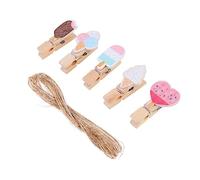 Hemobllo 40 Pezzi Clip Animato per Foto e Memo Molletta Sigillante Riutilizzabile Rosa Supporto Decorativo per Parete e
