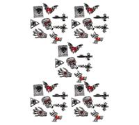 Hemobllo 40 pezzi Halloween Nail Art Charms Retro Punk Metal Manicure Decorations con Croce Teschio Fantasma per Unghie Festive e DIY Nail Art