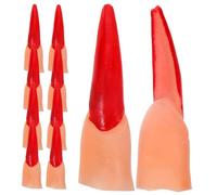 Hemobllo 40 Pezzi Halloween Witch Fingers Realistic Horror Nails Fake Finger Covers For Reading Pointers And Cosplay Costume Accessories Scary Severed Props For Party Tricks