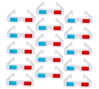 Hemobllo 40 pezzi Occhiali Cartacei Rosso Blu Anaglifi Leggeri e Resistenti per Film e Giochi Confezione per Famiglia e Amici