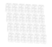 Hemobllo 40 Pezzi Piattaforma Rettangolare a 6 Scomparti in Plastica Bianca per Miscelazione Colori ad Acquerello Acrilico e Pigmenti Facile da Pulire e Precisione Artistica