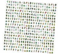 Hemobllo 400 Pezzi Adesivi Per Computer Adesivi Verdi Skateboard Adesivi Bottiglia D'Acqua Per La Bici Decalcomanie In Vinile Adesivi Kawaii Omaggi Adesivi Bottiglia D'Acqua Adesivi