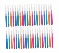 Hemobllo 40pezzi Spazzolino Interdental Acciaio Strumento Per Pulizia Dei Denti Design Push-pull Per Rimuovere Residui e Macchie Denti Per Uso Domestico Viaggio