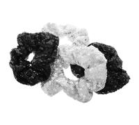 Hemobllo 4pezzi Accessori per Capelli Metallici Scrunchies Giganti Glitter Elastici per Capelli Anti-danno per Donne e Ragazze per Feste e Celebrazioni