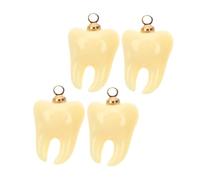 Hemobllo 4pezzi Ciondolo Forma Di Dente in Resina Per Accessori Fai Da Te Decorazioni Per Telefono e Fermagli Per Capelli Design Giocoso e Sostenibile