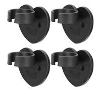 Hemobllo 4pezzi Clip per Microfono a Forma di Cuore Design Autoadesivo in Abs Nero Supporto Microfono Fermo per Amplificatori