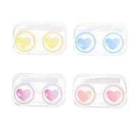 Hemobllo 4pezzi Custodia Per Trasparente Piccola Scatola Portatile Per Cosmetiche Soluzione Viaggio Organizer Resistente