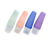 Hemobllo 4pezzi Foglietti da Viaggio Comprimibili Flaconi Vuoti Flessibili per Shampoo e Lozione Flaconi Pratici Ricaricabili per Articoli da Toeletta e Trucco