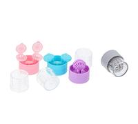 Hemobllo 4pezzi Kit Pulizia Occhiali Portatile Scatola Astuccio Lenti Contatto Custodia Pulitore Pratico Supporto Pulizia Lenti Famiglia Viaggio Ufficio