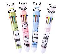 Hemobllo 4Pezzi Penne Multicolori Panda per Scrittura Quotidiana per Studenti e Adolescenti Cancelleria Simpatica per Scrapbooking e Doodle