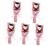 Hemobllo 5 Bouquet Laurea Decorativo Rosa Festeggiamenti Accessorio Fotografico per Diploma e Feste Fine Scuola