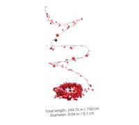 Hemobllo 5 di Ghirlande di Stelle a Cinque Punte in PVC Resistente Facilmente Tagliabile per Decorazioni Festive, Matrimoni e Compleanni, 7,5 Metri, 5 Colori per Progetti Fai da Te Interni