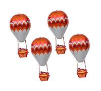 Hemobllo 5 Palloncini Forma Film Alluminio Palloncini Metallizzati Resistenti per Decorazioni e Adulti Arancione e Bianco
