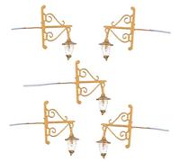 Hemobllo 5 Pezzi applique da parete Lampade da parete delle bambole casa lampada sospensione lampadario pendente lampada decorativa da tavolo sabbia Golden