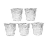 Hemobllo 5 Pezzi Carta stagnola USA e Getta Contenitore per Grasso da Cucina Container Grasso griglia leccarda Secchio Rotondo per Barbecue Foglio di Alluminio Silver