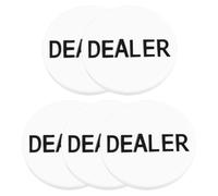 Hemobllo 5 pezzi Fiches Poker Dealer Professionali in Materiale Durevole Gettoni da Gioco da Tavolo per Bingo Accessori per Gioco con Superficie Liscia per Premi e Comportamento