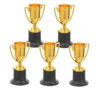 Hemobllo 5 Trofei in Plastica per Decorativi e Leggeri per Premi di Giochi e Concorsi e Resistente per Camera e Competizioni Infantili Riutilizzabile