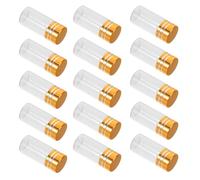 Hemobllo 50 Mini Bottiglie di Vetro Coperchio a Vite 3 Ml Trasparenti per Viaggi Fiale di Campioni Conservazione Cosmetici e Sieri Barattoli Artigianali Versatili per Oli Essenziali e