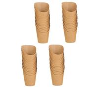 Hemobllo 50 pezzi Bicchieri Kraft Porta Patatine Fritte Coppette Monoporzione per Snack e Finger Food Contenitori Usa e Getta per Patatine Waffle e Pollo per Feste e Ristorazione