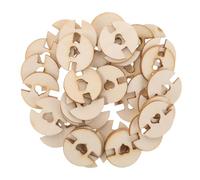 Hemobllo 50 pezzi Bottoni in Legno Forma di Cuore per Cappelli Lavorati Maglia Strumenti per Realizzare Pompon Rimovibili Fermagli Decorativi per Cappelli Fatti Mano Accessori per Lavori