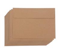 Hemobllo 50 Pezzi Buste Autoadesive A7 in Carta Khaki, Eleganti per Inviti | Design Autoadesivo, Leggere e Portatili, Stile Minimalista per Occasioni Casuali e Speciali