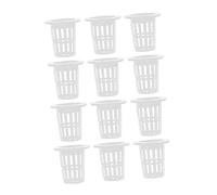 Hemobllo 50 Pezzi Cestino per Piantare Piccolo Supporto Idroponico Vasi da Giardino Cestini per Piante da Laghetto di Grandi Dimensioni Vasi in Rete Netto Pentola Plastica Bianca