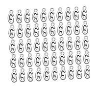 Hemobllo 50 pezzi Ciondoli Lettera Inglese G in Antica Argento Pendenti Charm per Gioielli Fai da Te Accessori per Collane e Braccialetti Decorazioni Creative e Resistenti