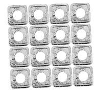 Hemobllo 50 Pezzi Coperture Quadrate in Alluminio Monouso Per a Gas Rivestimenti Anti-unto Per Piano Cottura Per Raccogliere Residui e Fuoriuscite Di Cibo