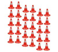 Hemobllo 50 Pezzi Mini Coni Stradali e Segnali per Educazione Stradale Modelli di Segnaletica di Sicurezza Colorati e Resistenti per Gioco e Apprendimento Precoce