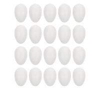 Hemobllo 50 Pezzi Uova di Pasqua in Plastica da Decorare per Festa di Pasqua, Forma a Uovo Bianco, per Decorazioni Creative e attività DIY