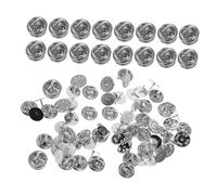Hemobllo 50 set Pin Backs Argento con Bloccaggio Sicuro per Fermacravatta Spille Distintivi e Accessori da Cappello Design Compatto e per Duraturo