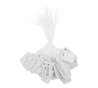 Hemobllo 500 Pezzi Etichette Prezzi Gioielli Preinfilate in Corda Bianca, | Cartellini Resistenti allo Strappo, Superficie Liscia senza Sbavature, per Bracciali e Collane Espositivi