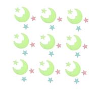 Hemobllo 52 pezzi Adesivi e Luminescenti per Cameretta PVC Premium Autoadesivi Glow in The Dark Decorazione Soffitto e Parete per Festa e Camera