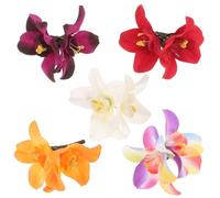 Hemobllo 5pezzi Fermaglio Capelli Forma Di Fiore Artificiale Forcine Floreali Per Donne Bambine Decorativo Adatto Per Matrimoni Banchetti Vita Quotidiana