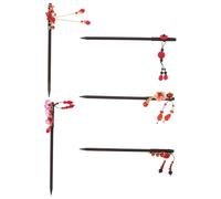 Hemobllo 5pezzi Forcine Per Capelli in Legno Con Nappe Accessori Per Capelli Cinesi Tradizionali Per Hanfu Qipao Feste Di Capodanno Cinese Accessori Per Retrò