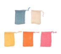 Hemobllo 5pezzi Sachet Schiumogeno per Sapone Rete per Doccia Domestica Sacchetto per Produzione Sapone Pratico Rete Schiumogena per Bagno Pulizia del Bagno Coulisse Può essere Pulito