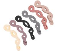 Hemobllo 6 fermagli per capelli a forma di banana, resistenti fermagli per donne e ragazze, alla moda, colorati, rosa, nero, nude, bianco latte, viola, marrone, per feste