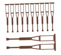 Hemobllo 6 Paia Miniature Crutches per Accessori Decorativi per Casa delle Giochi Ruolo e Cosplay per Stimolare e Narrazione Realizzati con Materiali Resistenti Nei Dettagli