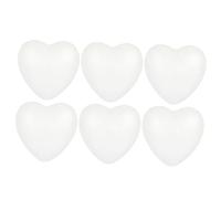 Hemobllo 6 Palline di Schiuma a Forma di Cuore 15 Cm per Decorazioni Fai da Te Matrimonio e Festa degli Innamorati, Materiale Sicuro, Superficie Liscia e Facile da Dipingere, Forniture