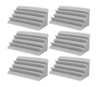 Hemobllo 6 Pannelli Fonoassorbenti per Trappola per Bassi in Spugna Grigia 12X12X24 CM Isolamento Acustico per Pareti e Angoli Imbottitura Fonoassorbente Ignifuga per Ktv Teatro e Bar