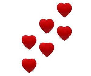 Hemobllo 6 Pezzi Ammortizzatore a Forma di Cuore in Silicone | Rosso, Si Installa Facilmente e Resta Ben Fermo, Riduce gli Urti sulla Racchetta