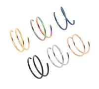 Hemobllo 6 pezzi Anelli Naso in Acciaio Inossidabile Cerchi a Molla Colorati e Neri Gioielli Piercing Donna Eleganti e Sicuri Regali Speciali per Occasioni