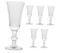 Hemobllo 6 pezzi Bicchierini da Liquore Trasparenti con Gambe Calici per Vino e Cocktail Leggeri e Stabili Bicchieri da Shot Eleganti per Bar e Casa Design Liscio e Sicuro